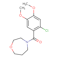 Chemical structure of 4-(2-chloro-4,5-dimethoxybenzoyl)-1,4-oxazepane - CSSB01446106254