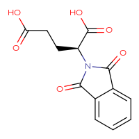 Chemical structure of (2S)-2-(1,3-dioxo-2,3-dihydro-1H-isoindol-2-yl)pentanedioic acid - CSSB00015961584