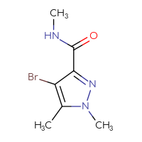 Chemical structure of 4-bromo-N,1,5-trimethyl-1H-pyrazole-3-carboxamide - CSSB00103285687
