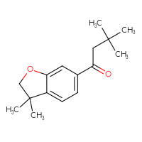Chemical structure of 1-(3,3-dimethyl-2,3-dihydro-1-benzofuran-6-yl)-3,3-dimethylbutan-1-one - CSSB00052189778
