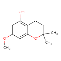 Chemical structure of 7-methoxy-2,2-dimethyl-3,4-dihydro-2H-1-benzopyran-5-ol - CSSB00010658531