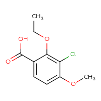 Chemical structure of 3-chloro-2-ethoxy-4-methoxybenzoic acid - CSSB00135243025