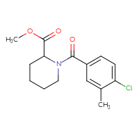 Chemical structure of methyl 1-(4-chloro-3-methylbenzoyl)piperidine-2-carboxylate - CSSB00045533494