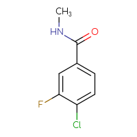 Chemical structure of 4-chloro-3-fluoro-N-methylbenzamide - CSSB00013122567