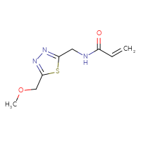 Chemical structure of N-{[5-(methoxymethyl)-1,3,4-thiadiazol-2-yl]methyl}prop-2-enamide - CSSB02483741213
