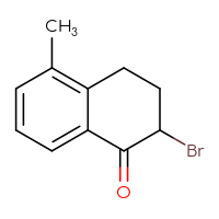 Chemical structure of 2-bromo-5-methyl-1,2,3,4-tetrahydronaphthalen-1-one - CSSB21103246591