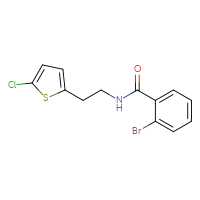Chemical structure of 2-bromo-N-[2-(5-chlorothiophen-2-yl)ethyl]benzamide - CSSB00000792227