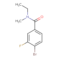 Chemical structure of 4-bromo-N-ethyl-3-fluoro-N-methylbenzamide - CSSB00011533808