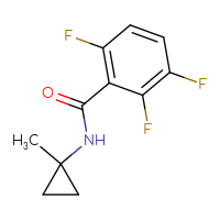Chemical structure of 2,3,6-trifluoro-N-(1-methylcyclopropyl)benzamide - CSSB06427449563
