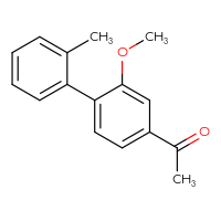Chemical structure of 1-{2-methoxy-2'-methyl-[1,1'-biphenyl]-4-yl}ethan-1-one - CSSB03568209091