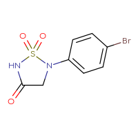 Chemical structure of 5-(4-bromophenyl)-1λ⁶,2,5-thiadiazolidine-1,1,3-trione - CSSB00020620838