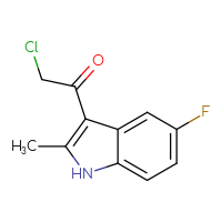 Chemical structure of 2-chloro-1-(5-fluoro-2-methyl-1H-indol-3-yl)ethan-1-one - CSSB00010008986