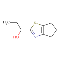Chemical structure of 1-{4H,5H,6H-cyclopenta[d][1,3]thiazol-2-yl}prop-2-en-1-ol - CSSB14984642586