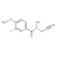 Chemical structure of 3-fluoro-4-methoxy-N-methyl-N-(prop-2-yn-1-yl)benzamide - CSSB00006440141