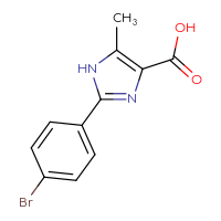 Chemical structure of 2-(4-bromophenyl)-5-methyl-1H-imidazole-4-carboxylic acid - CSSB00011297385