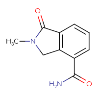Chemical structure of 2-methyl-1-oxo-2,3-dihydro-1H-isoindole-4-carboxamide - CSSB09889263937