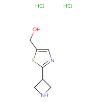 Chemical structure of [2-(azetidin-3-yl)-1,3-thiazol-5-yl]methanol dihydrochloride - CSSB06256045908