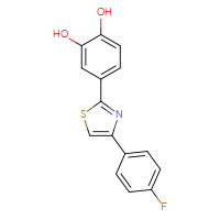 Chemical structure of 4-[4-(4-fluorophenyl)-1,3-thiazol-2-yl]benzene-1,2-diol - CSSB21253047350
