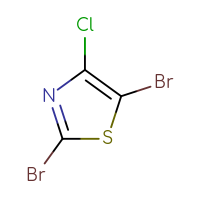 Chemical structure of 2,5-dibromo-4-chloro-1,3-thiazole - CSSB00015303065