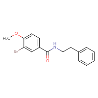 Chemical structure of 3-bromo-4-methoxy-N-(2-phenylethyl)benzamide - CSSB00020580695