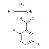 Chemical structure of 5-bromo-N-tert-butyl-2-iodobenzamide - CSSB00000154191