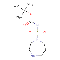 Chemical structure of tert-butyl N-(1,4-diazepane-1-sulfonyl)carbamate - CSMB03496560145