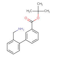 Chemical structure of tert-butyl 2'-(aminomethyl)-[1,1'-biphenyl]-3-carboxylate - CSSB03437850195