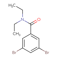 Chemical structure of 3,5-dibromo-N,N-diethylbenzamide - CSSB00013190331