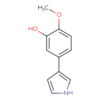 Chemical structure of 2-methoxy-5-(1H-pyrrol-3-yl)phenol - CSSB08710057794