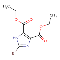 Chemical structure of 4,5-diethyl 2-bromo-1H-imidazole-4,5-dicarboxylate - CSSB00010246603