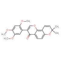 Chemical structure of 8,8-dimethyl-3-(2,4,5-trimethoxyphenyl)-4H,8H-pyrano[2,3-h]chromen-4-one - CSSB00102513873