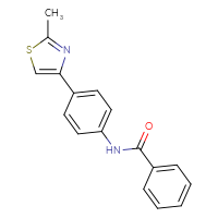 Chemical structure of N-[4-(2-methyl-1,3-thiazol-4-yl)phenyl]benzamide - CSSB00046102504