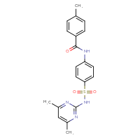 Chemical structure of N-{4-[(4,6-dimethylpyrimidin-2-yl)sulfamoyl]phenyl}-4-methylbenzamide - CSSB00121651574