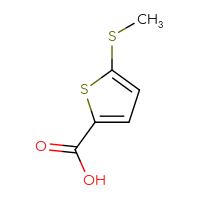 Chemical structure of 5-(methylsulfanyl)thiophene-2-carboxylic acid - CSSB00000040789