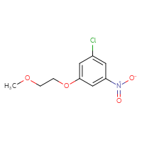 Chemical structure of 1-chloro-3-(2-methoxyethoxy)-5-nitrobenzene - CSSB00042349534