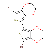 Chemical structure of 5-bromo-7-{7-bromo-2H,3H-thieno[3,4-b][1,4]dioxin-5-yl}-2H,3H-thieno[3,4-b][1,4]dioxine - CSSB00015269759