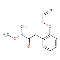 Chemical structure of N-methoxy-N-methyl-2-[2-(prop-2-en-1-yloxy)phenyl]acetamide - CSSB21151591499