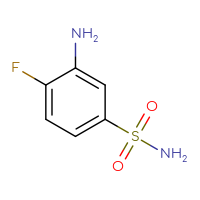 Chemical structure of 3-amino-4-fluorobenzene-1-sulfonamide - CSSB00000741081