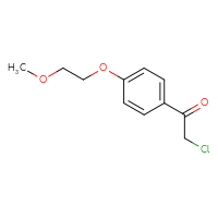 Chemical structure of 2-chloro-1-[4-(2-methoxyethoxy)phenyl]ethan-1-one - CSSB00135489379