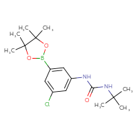 Chemical structure of 3-tert-butyl-1-[3-chloro-5-(4,4,5,5-tetramethyl-1,3,2-dioxaborolan-2-yl)phenyl]urea - CSSB15018208572