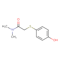 Chemical structure of 2-[(4-hydroxyphenyl)sulfanyl]-N,N-dimethylacetamide - CSSB00011400709