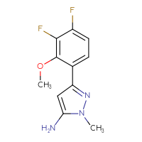 Chemical structure of 3-(3,4-difluoro-2-methoxyphenyl)-1-methyl-1H-pyrazol-5-amine - CSSB00103016769