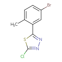 Chemical structure of 2-(5-bromo-2-methylphenyl)-5-chloro-1,3,4-thiadiazole - CSSB00000717046