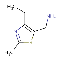 Chemical structure of 1-(4-ethyl-2-methyl-1,3-thiazol-5-yl)methanamine - CSSB00012017349