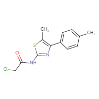 Chemical structure of 2-chloro-N-[5-methyl-4-(4-methylphenyl)-1,3-thiazol-2-yl]acetamide - CSSB00020598701