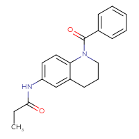 Chemical structure of N-(1-benzoyl-1,2,3,4-tetrahydroquinolin-6-yl)propanamide - CSSB00132629800