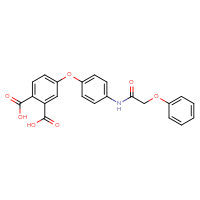 Chemical structure of 4-[4-(2-phenoxyacetamido)phenoxy]benzene-1,2-dicarboxylic acid - CSSB00132452887