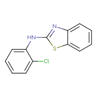 Chemical structure of N-(2-chlorophenyl)-1,3-benzothiazol-2-amine - CSSB00000593398