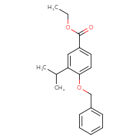 Chemical structure of ethyl 4-(benzyloxy)-3-(propan-2-yl)benzoate - CSSB06262524294