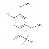 Chemical structure of 1-(5-chloro-2,4-dimethoxyphenyl)-2,2,2-trifluoroethan-1-one - CSSB00134208510